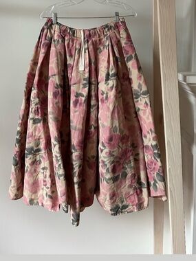 Casey Casey Pink Floral Gathered Skirt